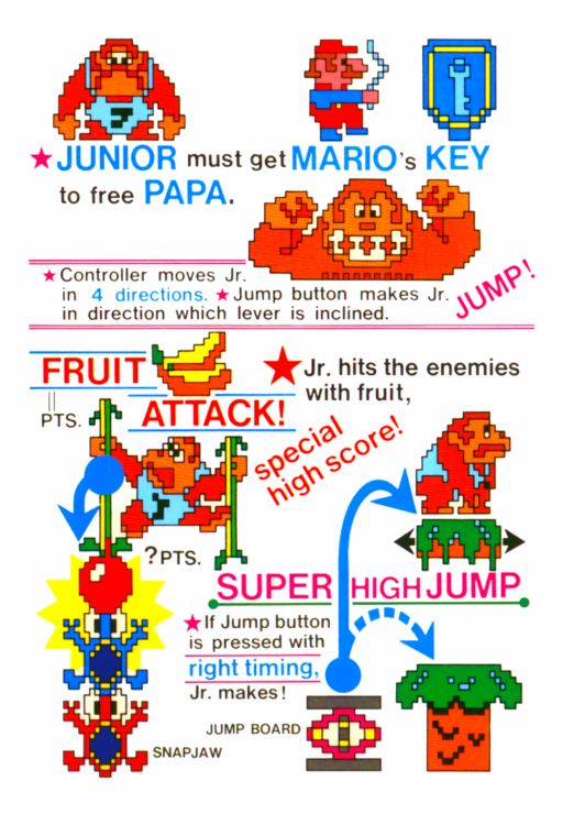 Donkey Kong Jr. (Japan) Arcade Game Cover